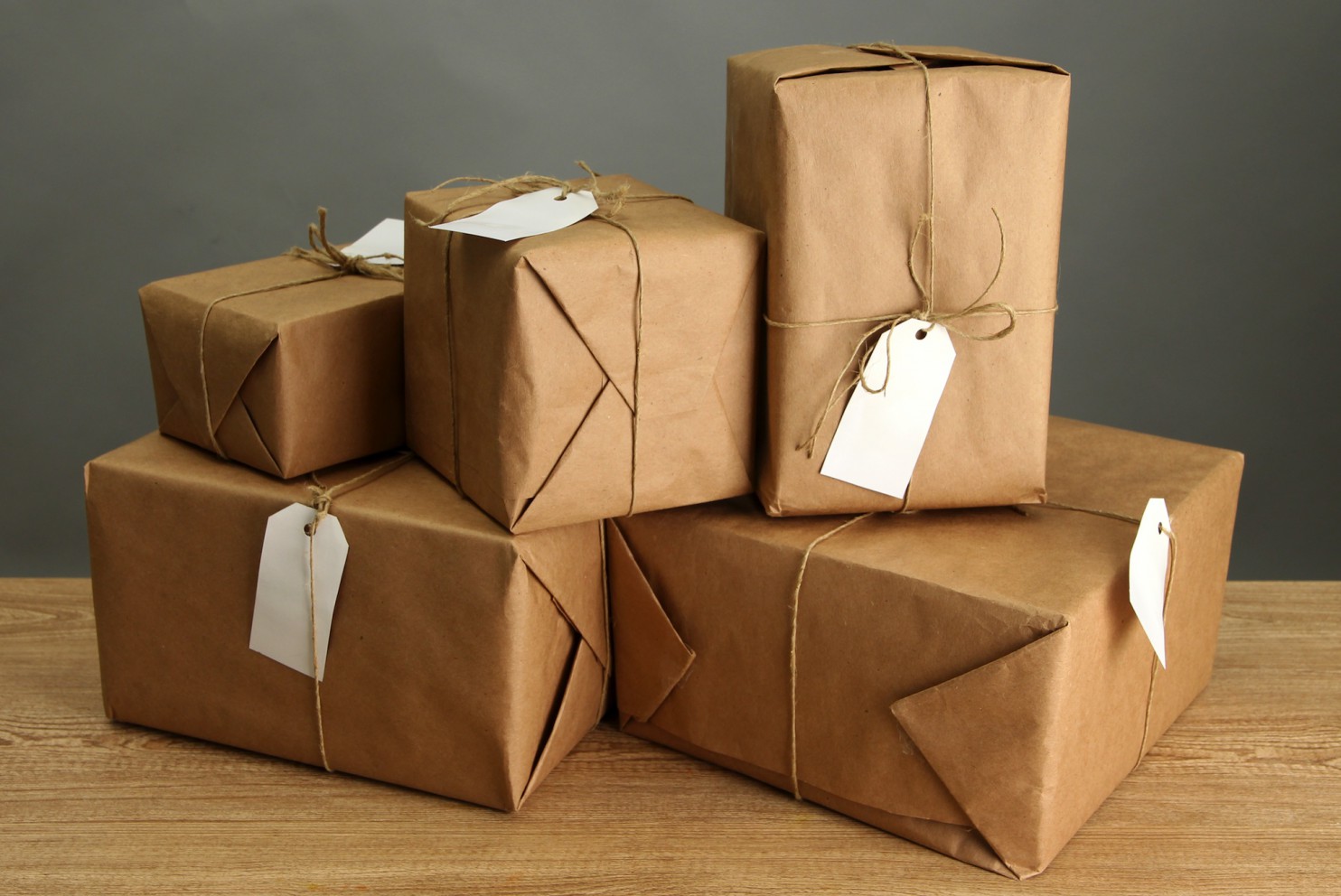 brown paper parcel packages ready for delivery